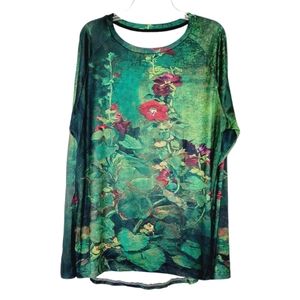 Watercolor Painting Printed Long-sleeve Tee
